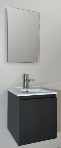[06.08.6210LE] MUEBLE ARUBA GRIS CLARO C/LAVAMANOS+ESPEJO+GRIFERIA+DESAGUE 6210LE ECOBAÑOS