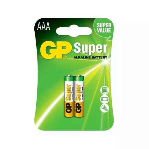 [02.02.022] BATERIA "AAA" SUPER X 2 ALCALINA GP