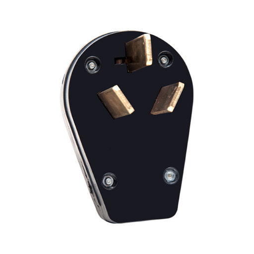 [60.12.GM493P] ENCHUFE 3P 50A, ANGULAR, NEGRO GENEMAX