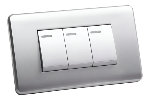 [60.12.GM86D-3SD] INTERRUPTOR TRIPLE, ALUMINIO, GENEMAX