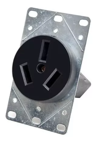 [60.12.GM493S] TOMA 3P, 50A, PARA EMPOTRAR, NEGRO, GENEMAX