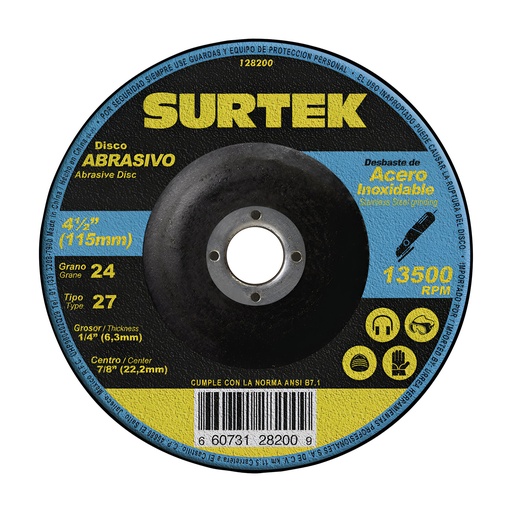[30.31.128200] DISCO P/ESMERILAR 4.1/2", SURTEK