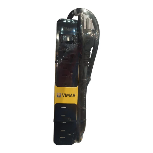 [60.16.00496.CC] REGLETA 4 TOMAS 00496.CC,NEGRO, USB A+C/125V/15AMP, VIMAR