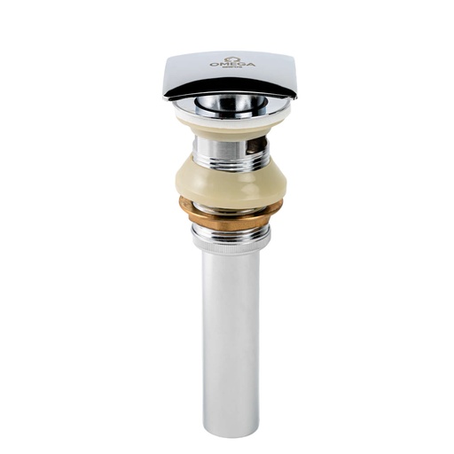 [80.KD394-1] DESAGUE PUSH BOTTON, CUADRADO C/REBOSE, CR, KD-394-1, OMEGA