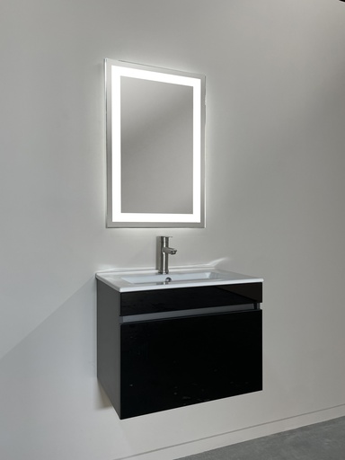 [06.08.6800] MUEBLE BERMUDA WENGUE C/LAVAMANOS+ESPEJO+GRIFERIA+DESAGUE ECOBAÑOS