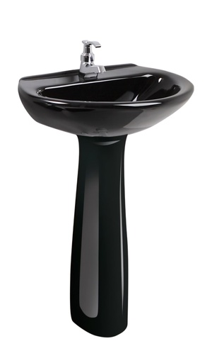 [06.01.PS11019001] LAVAMANOS GUATAPURI C/PEDESTAL NEGRO CORONA