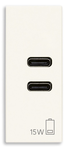 [60.16.30292.CCB] ALIMENTADOR USB C+C 5V 3A BLANCO LINEA VIMAR