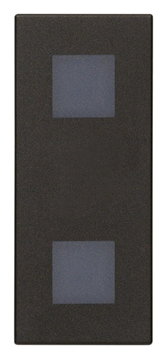 [60.16.30388.G] DOBLE PILOTO C/DIFUSOR NEUTRO NEGRO LINEA VIMAR