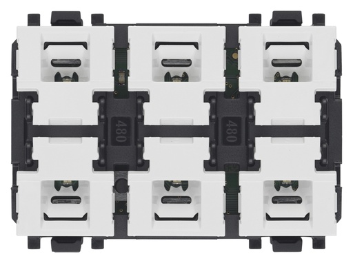 [60.16.30487] MANDO DOMOTICO P/6 PULSADORES+TAPPAR.LAMELLE 2M LINEA VIMAR