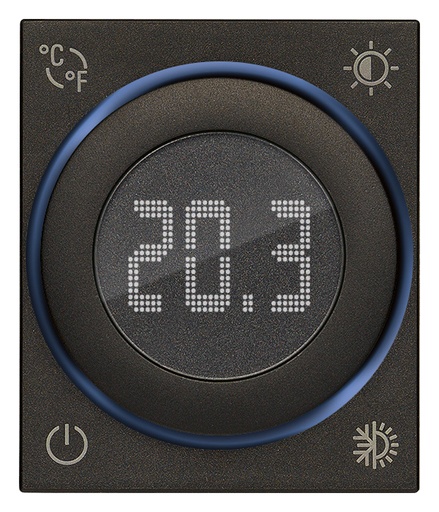 [60.16.30440.G] TERMOSTATO ROTATORIO 100-240 2M NEGRO LINEA VIMAR