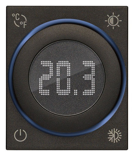 [60.16.30810.G] TERMOSTATO ROTATORIO IOT 2M NEGRO LINEA VIMAR