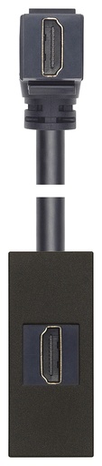 [60.16.30346.HG] TOMA HDMI C/CABLE A 90° NEGRO LINEA VIMAR