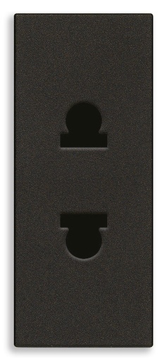 [60.16.30234.G] TOMACORRIENTE SENCILLO 2P 16A EUROPEO NEGRO LINEA VIMAR