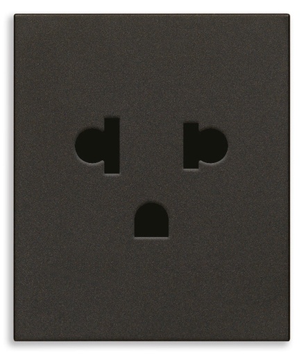 [60.16.30248.G] TOMACORRIENTE SENCILLO 2P+T16A EUROPEO NEGRO LINEA VIMAR