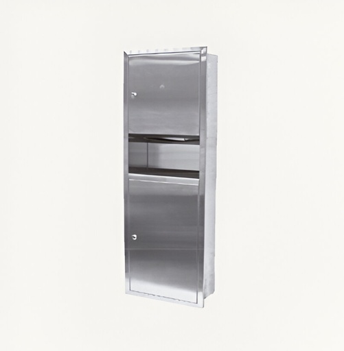 [79.16.CLD5832] DISPENSADOR DE TOALLAS DE MANO C/PAPELERA , A.INOX CLD-5832 METALES ALEADOS 
