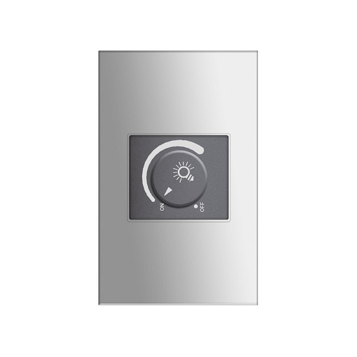 [KOB-E7355BMS] INTERRUPTOR VARIABLE (DIMMER) 15AMP-125V NEGRO METALICO PLATA,TANIA