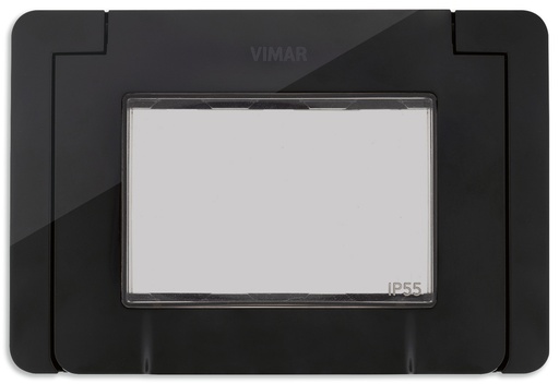 [60.16.09913.04] TAPA IP55 3M CON TORNILLOS NEGRO VIMAR