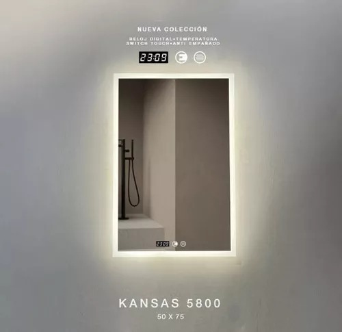 [06.06.5800] ESPEJO KANSAS 5800 50X75CM, ECOBAÑOS