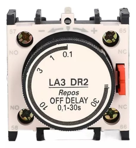 [60.19.LA3-DR2] BLOQUE DE CONTACTO AUXILIAR TEMPORIZADO OFF DELAY 30S LA3-DR2 1 NO + 1 NC FRONTAL ANDELI