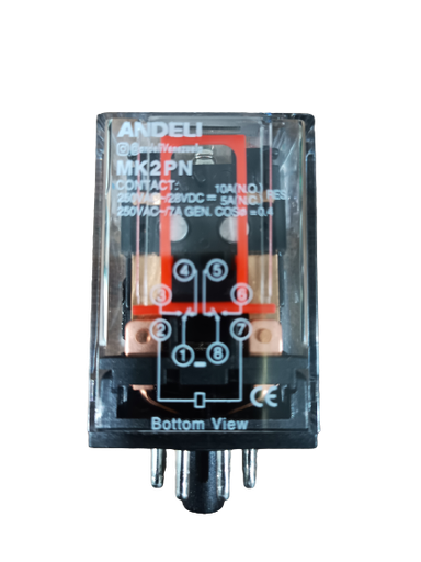 [60.19.MK2PN-l-120V] RELE 8 PINES AC 120V 10A ANDELI