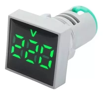 [60.19.AD101-22VMS-V] INDICADOR DE VOLTAJE AD101-22VMS VERDE AC20-500V CUADRADO ANDELI