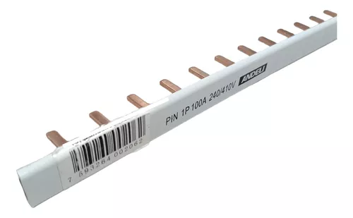 [60.19.PIN-2P-100A] BARRA DE DISTRIBUCION P/BREAKER TERM. 2P 100A 240-410V ANDELI