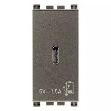 [60.16.19292.C.M] ALIMENTADOR USB 1M C 5V 1.5A METAL ARKE VIMAR