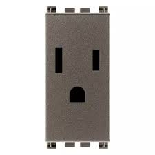 [60.16.19245.M] TOMACORRIENTE SENCILLO 2P 15A 127V AMERICANO METAL ARKE VIMAR