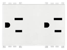 [60.16.09246] TOMACORRIENTE DOBLE 2P 15A 127V BLANCO NEVE VIMAR 