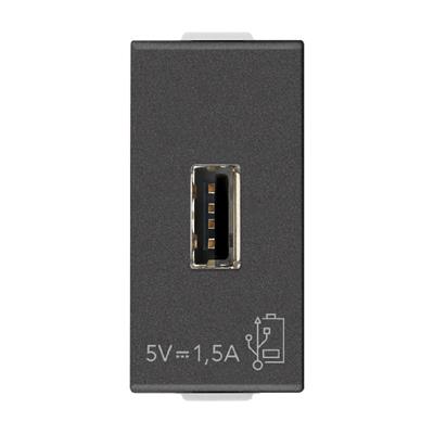 [60.16.09292.CM] ALIMENTADOR USB 1M 5V 1.5A CARBON MATE NEVE VIMAR 