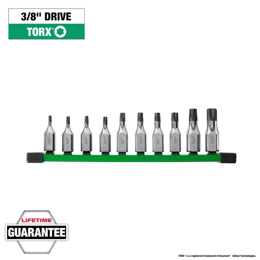 [31.01.48-22-9532] JUEGO DE DADOS C/PUNTAS TORX 13 PZAS 1/4"-3/8" MILWAUKEE