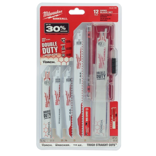 [31.01.49-22-1129] KIT CUCHILLAS MULTIMATERIAL SAWZALL 12 PZAS MILWAUKEE