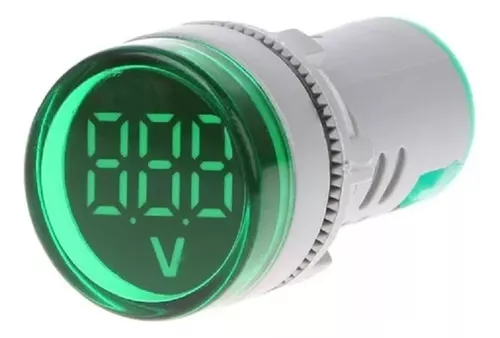 [60.11.AD22-RV] BOMBILLO PILOTO VERDE C/MEDIDOR 50-500V 22MM TOSUN