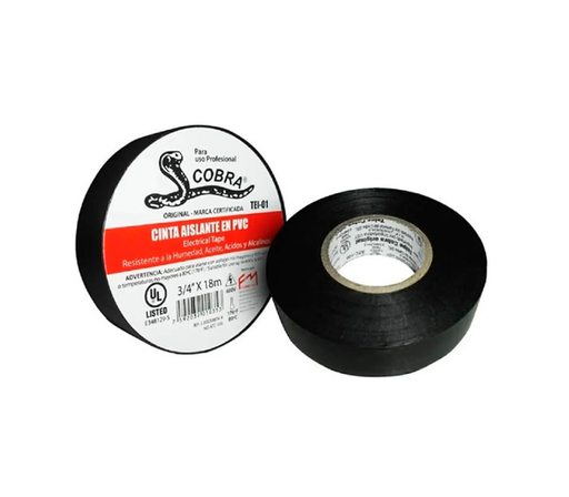 [67.01.TEI-01] TEIPE ELECTRICO COBRA 3/4" X 18 MTS NEGRO