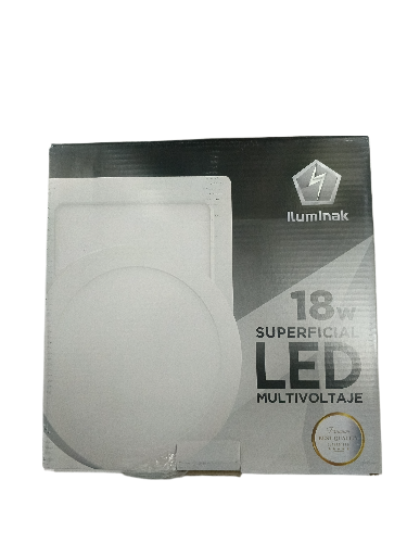 [60.11.SRD18WW] PANEL LED 18W, REDONDO SUPERFICIAL, 3500K, CALIDO ILUMINAK 