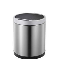[79.24.EKROS12] PAPELERA CILINDRICA 12LTS ACERO INOX. UNIQUE C/SENSOR
